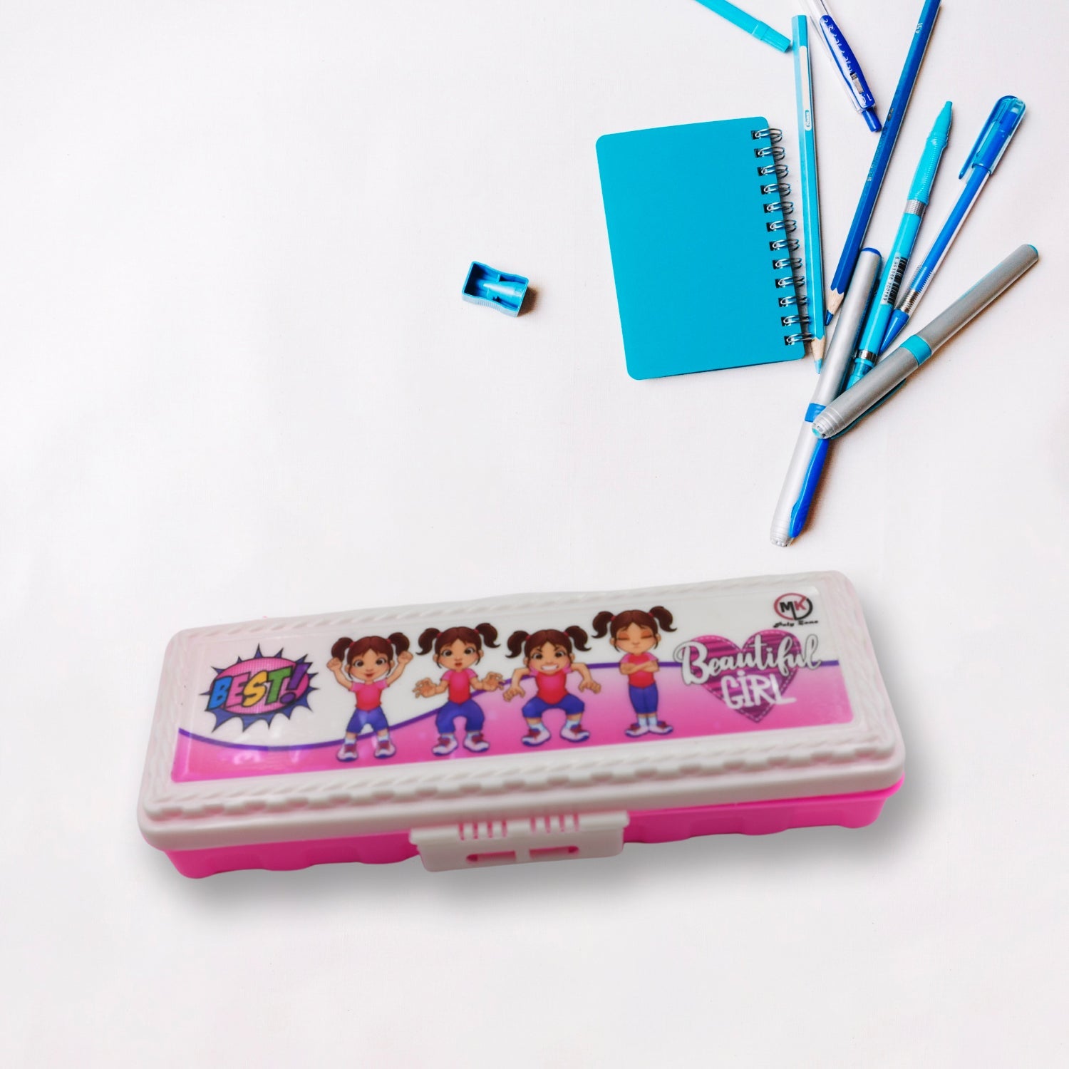 7748 Multipurpose Compass Box, Plastic Double Deck Pencil Case with 2 Compartments, Supplies Utility Box Storage Organizer, Pencil Box for School, Cartoon Printed Pencil Case for Kids, Birthday Gift for Girls & Boys 7748 Multipurpose Compass Box, Plastic Double Deck Pencil Case with 2 Compartments, Supplies Utility Box Storage Organizer, Pencil Box for School, Cartoon Printed Pencil Case for Kids, Birthday Gift for Girls & Boys